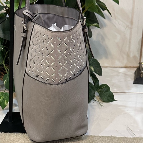 Michael Kors Gray Saffiano Leather Tote - Picture 3 of 11